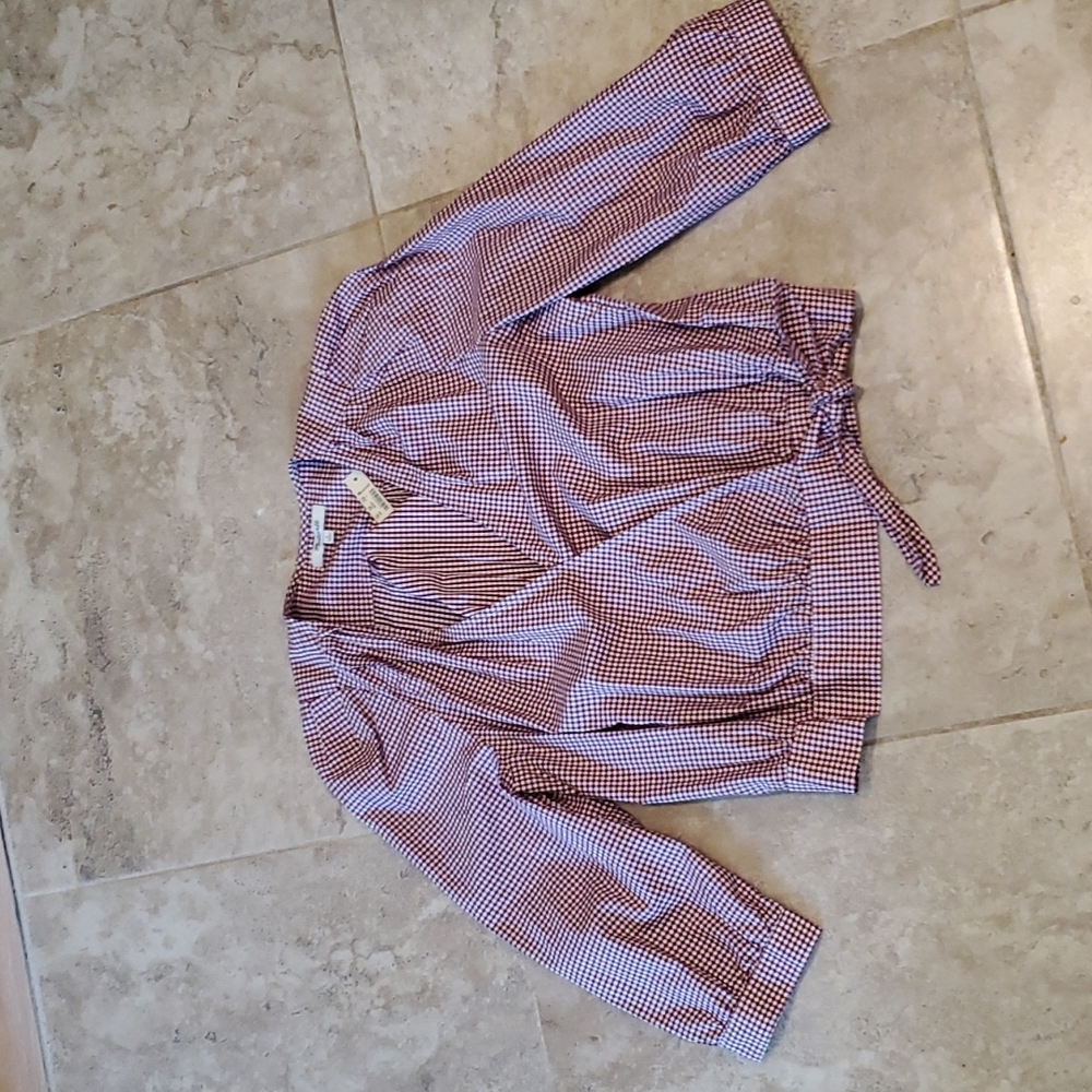 Madewell 3/4 sleeve wrap top NWT SMALL